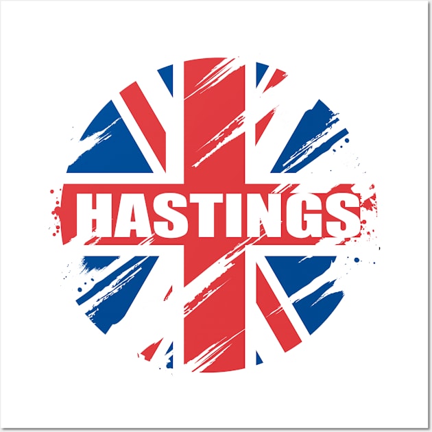 Hastings British Flag England UK Britain Union Jack Wall Art by Jas-Kei Designs